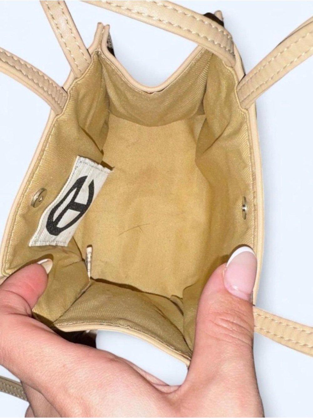 Telfar Mini Shopping Bag in Light Beige - Picture 2 of 6